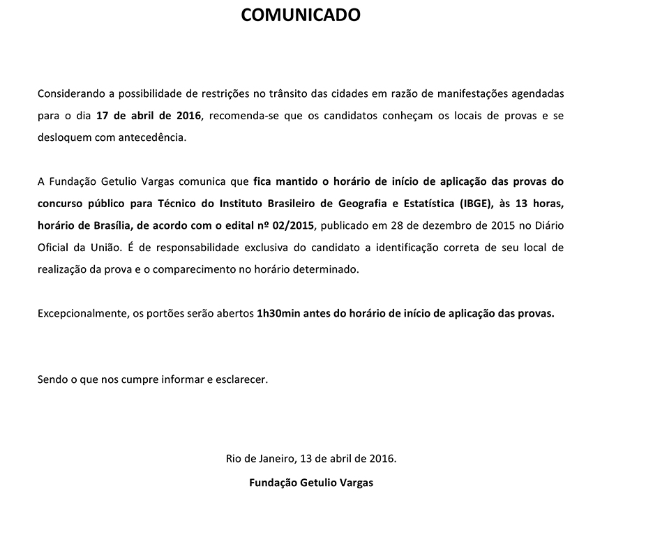 comunicado